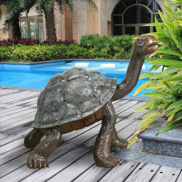 bronze Curious Tortoise Cast Bronze Turtle Garden Statue Sculptures Artwork